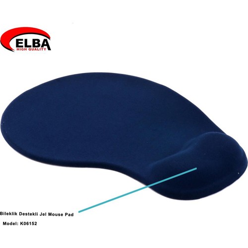 ELBA K06152 BILEKLIKLI JEL MOUSE PAD MAVI